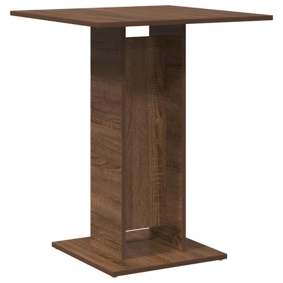 (brown oak) vidaXL Bistro Table Bar Pub Table Patio Outdoor Dining Table Engineered Wood
