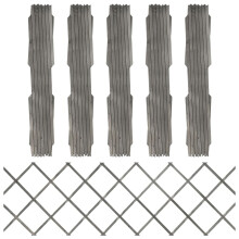 vidaXL Rankzäune 5 Stk. Grau Massivholz Tanne 180x60 cm