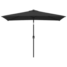 (black) vidaXL Outdoor Parasol with Metal Pole Garden Umbrella Patio Balcony Parasol
