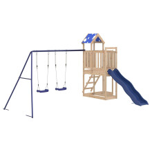 (solid pine wood) vidaXL Outdoor Playset Garden Playhouse Kids Playground Solid Wood Douglas