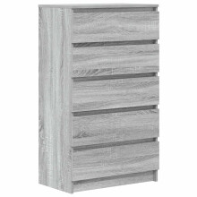 (grey sonoma) vidaXL Drawer Cabinet Engineered Wood Storage Cabinet Chest Multi Colours