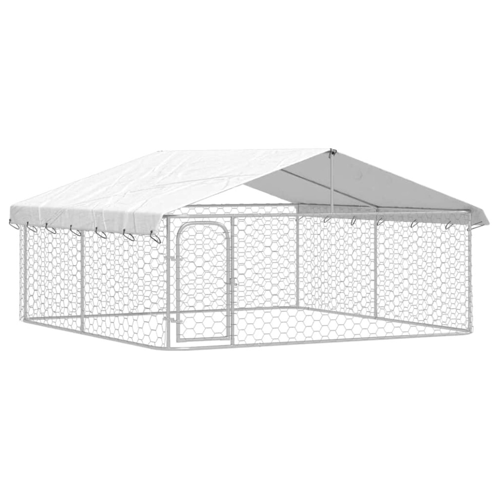 (300 x 300 x 150 cm) vidaXL Outdoor Dog Kennel with Roof Patio Enclosure Dog Cage Dog House Crate