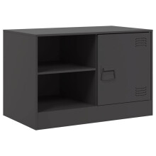 (black, 1 pcs) vidaXL TV Cabinet TV Stand TV Unit Entertainment Centre Media Cabinet Steel
