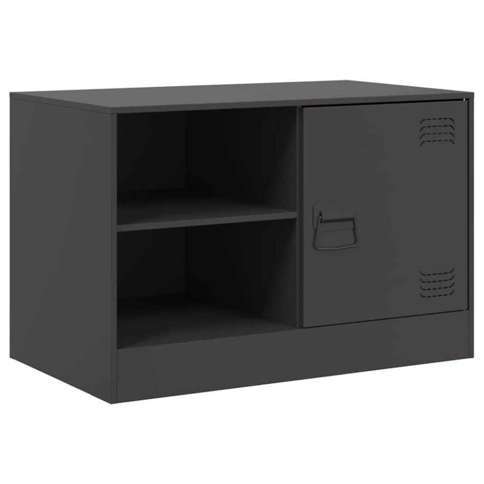 Vidaxl (Black, 1 Pcs) Tv Cabinet Tv Stand Tv Unit Entertainment Centre Media Cabinet Steel