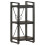 VidaXL vidaXL Solid Mango Wood 3-Tier Bookcase Black 40x30x80 cm Book Rack Bookshelf 1