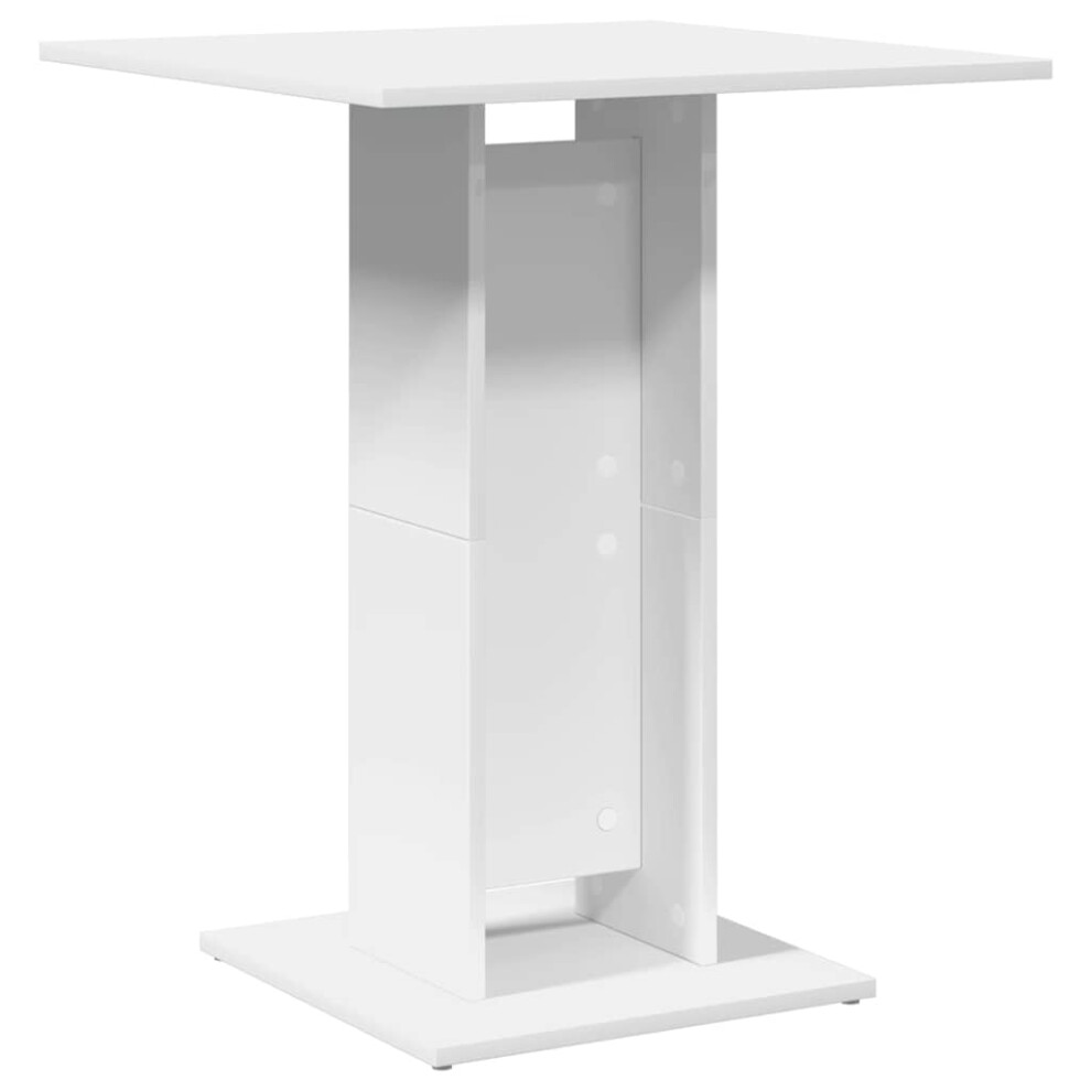 vidaXL Bistro Table White Engineered Wood Bar Table Pub Table Patio Furniture