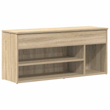 (sonoma oak) vidaXL Shoe Bench White 102x30.5x45 cm Engineered Wood bench