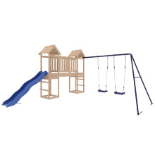 (Solid pinewood) vidaXL Outdoor Playset Wooden Playground Set Kids Swing Set Solid Wood Douglas