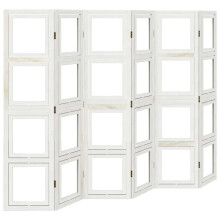 (40 x 160 cm/ 6 piece) vidaXL Room Divider Panel Office Privacy Screen White Solid Wood Paulownia