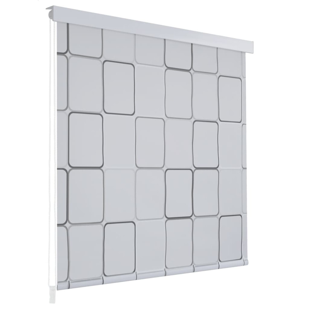 vidaXL Shower Curtain Roller Blind 160x240cm Square Bathroom Divider Panel