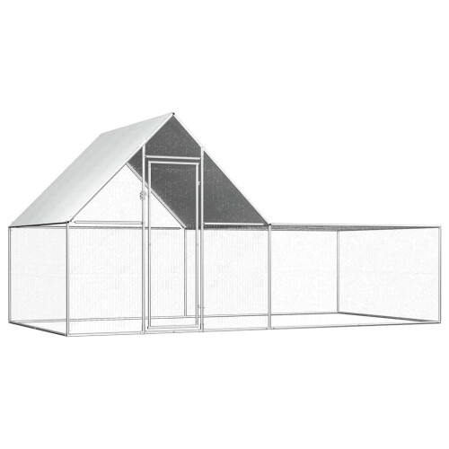 VidaXL vidaXL Hühnerstall 4x2x2 m Verzinkter Stahl