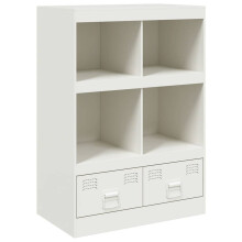 (white) vidaXL Highboard Sideboard Side Cabinet Home Storage Cupboard Anthracite Steel