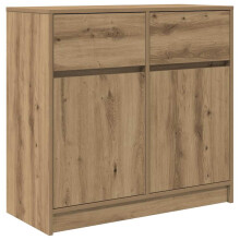 vidaXL Sideboard with Drawer Artisan Oak 80x34x76 cm Engineered Wood