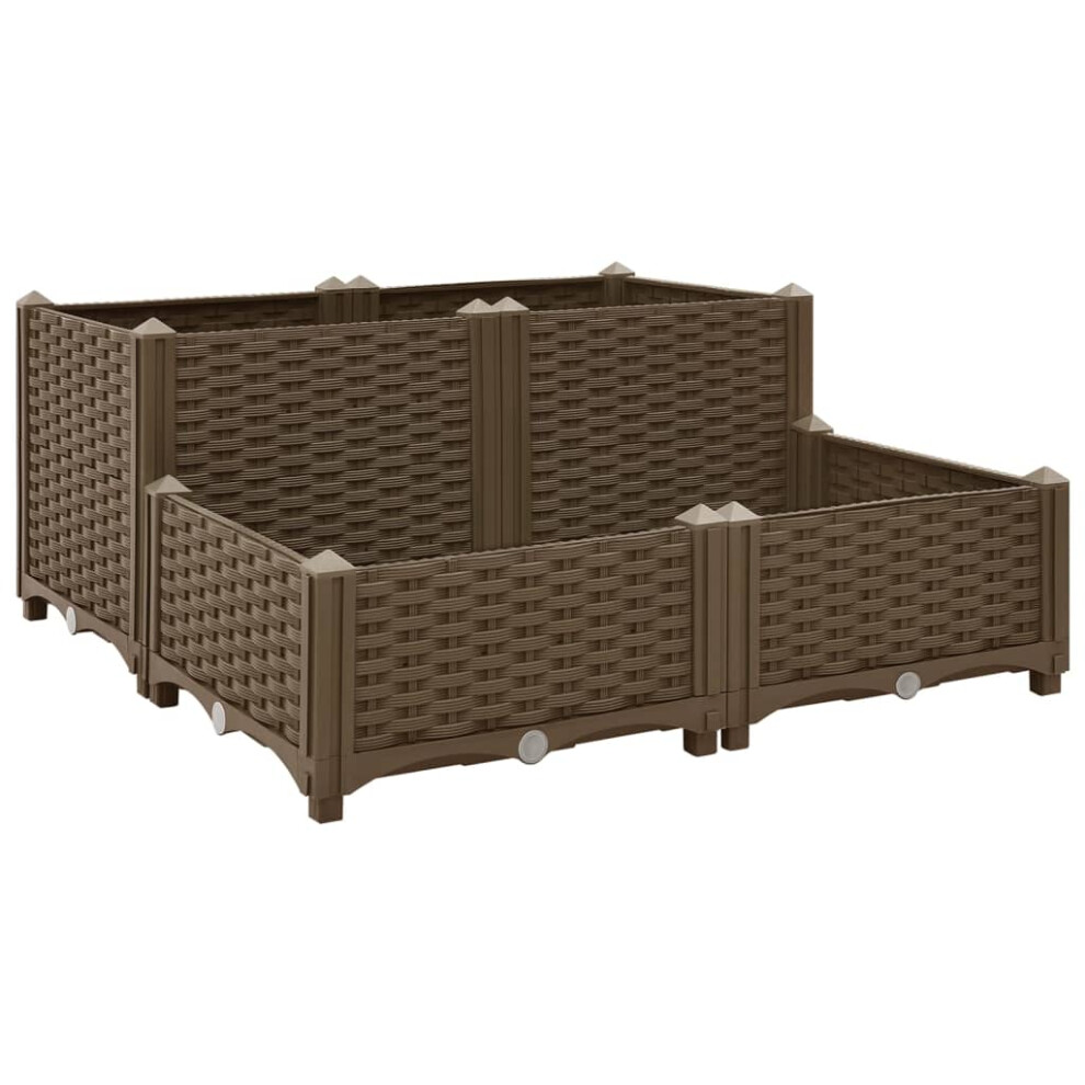 vidaXL Raised Bed Polypropylene Garden Planter Flower Box Pot Planting Bed