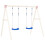 VidaXL vidaXL Swing Seats Garden Double Swing Chairs with Ropes 2 pcs Blue Polyethene 1