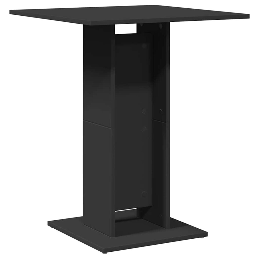 vidaXL Bistro Table Black Engineered Wood Bar Table Pub Table Patio Furniture