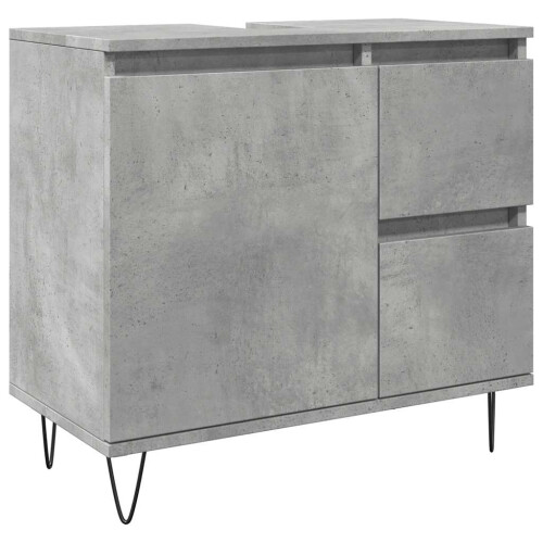 VidaXL vidaXL Sink Cabinet Vanity Unit Storage Cupboard Concrete Oak Engineered Wood