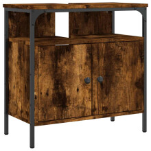 vidaXL Bathroom Sink Cabinet Storage Vanity Unit Smoked Oak Engineered Wood