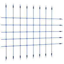 vidaXL Climbing Net Blue Kids Outdoor Recreation Training Net Rope Ladder