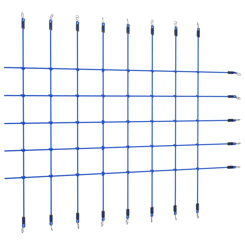 Vidaxl Climbing Net Kids Outdoor Recreation Training Net Rope Ladder Blue