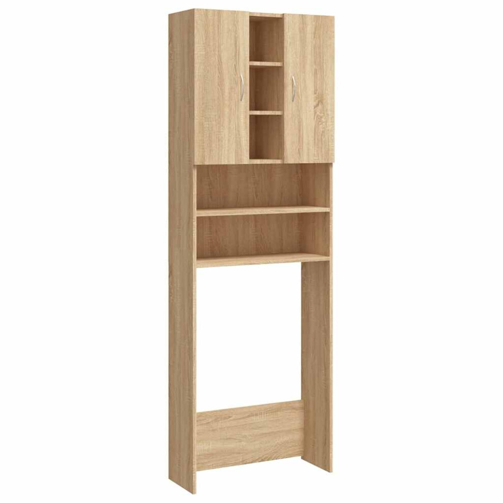 Vidaxl Washing Machine Cabinet Sonoma Oak Bathroom Laundry Room Cupboard Shelf
