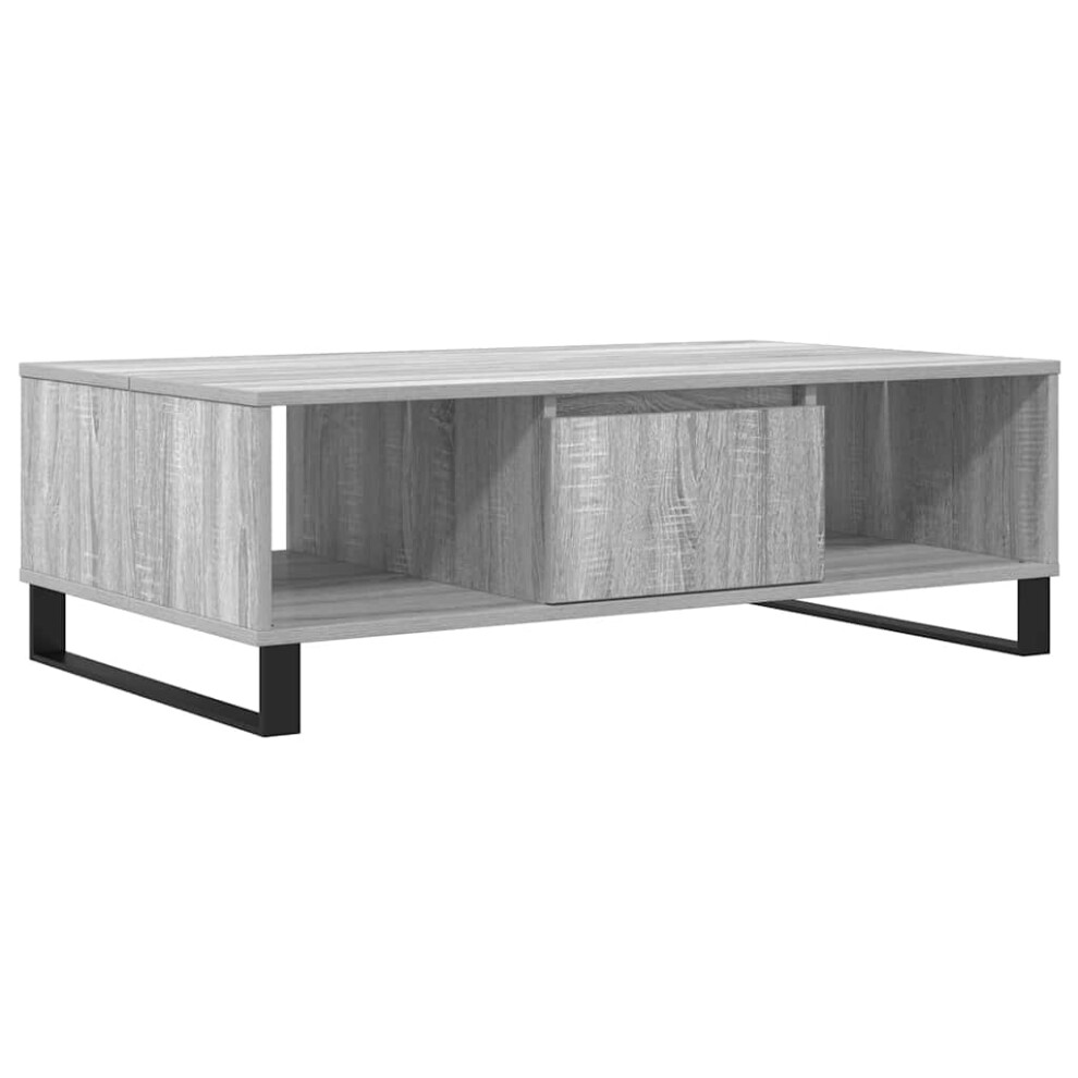 Vidaxl (Grey Sonoma) Coffee Table Side Table Sofa Couch Table Smoked Oak Engineered Wood