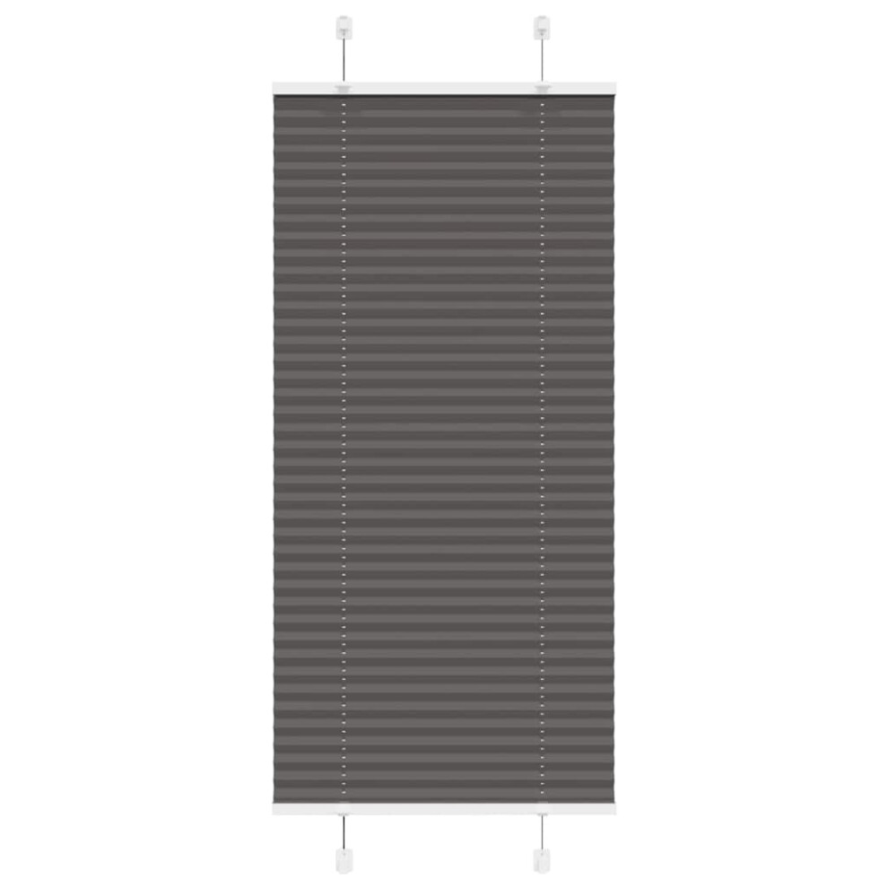 Vidaxl (Black, 55 X 150 Cm) Pleated Blind Anthracite 40X100 Cm Fabric Width 39.4 Cm Polyester