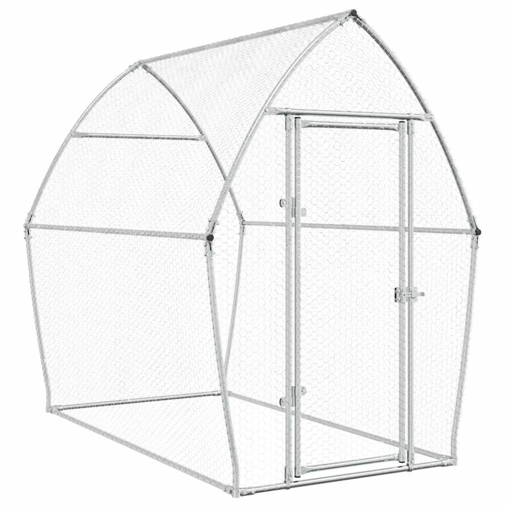 Vidaxl Chicken Cage Farm Chicken Coop Chicken Run Cage Galvanised Steel Silver