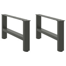 (anthracite, 60 x (30-31) cm/ 1 pcs) vidaXL Coffee Table Legs Desk Legs Metal Furniture Legs Bar Stand DIY Steel