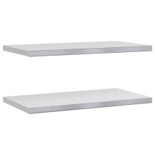 (silver, 75 x 40 x 3 cm) vidaXL Wall Shelves Floating Shelf Wall Storage Shelf 2 pcs Stainless Steel