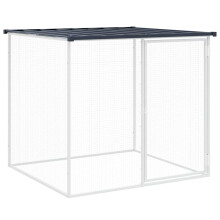 (anthracite, 103 x 98 x 90 cm) vidaXL Chicken Cage with Roof Farm Chicken Run Coop Hen House Galvanised Steel