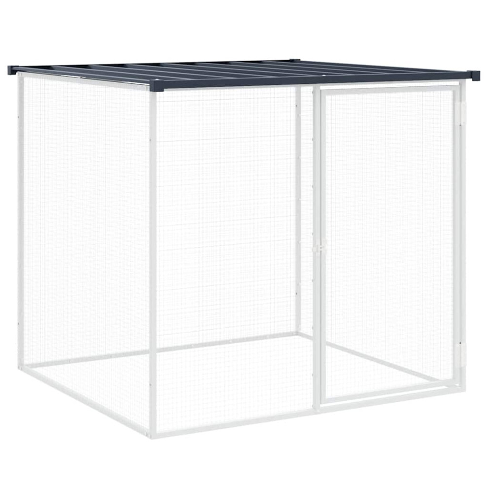 Vidaxl (Anthracite, 103 X 98 X 90 Cm) Chicken Cage With Roof Farm Chicken Run Coop Hen House Galvanised Steel