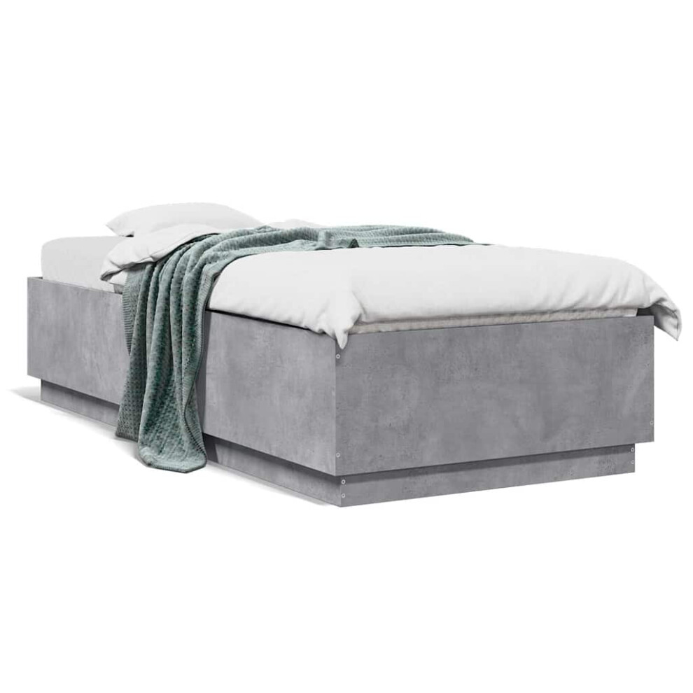 Vidaxl (Concrete Grey, 100 X 200 Cm) Bed Frame Bedroom Bed Base Bedstead Mattress Foundation Engineered Wood