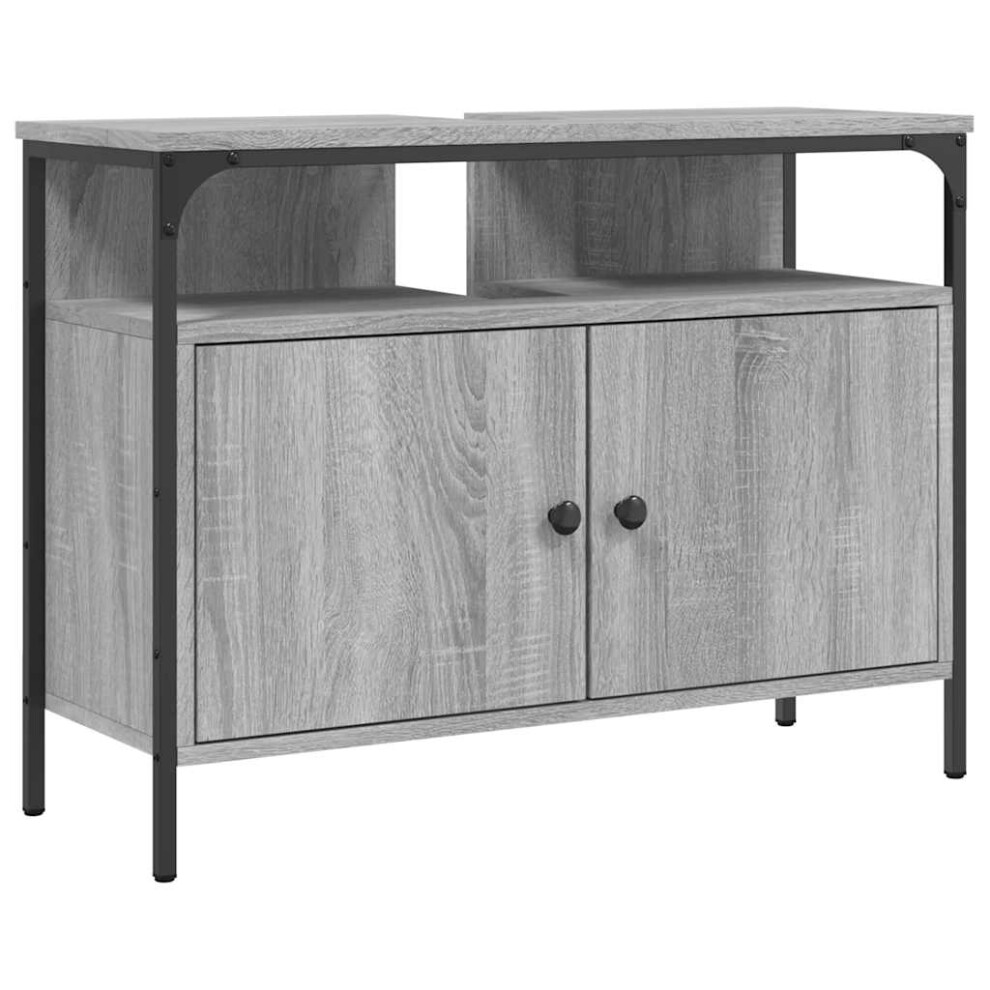 Vidaxl Bathroom Sink Cabinet Storage Vanity Unit Grey Sonoma Engineered Wood