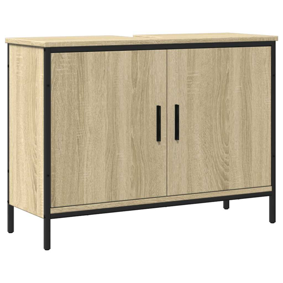Vidaxl Bathroom Sink Cabinet Storage Vanity Unit Sonoma Oak Engineered Wood