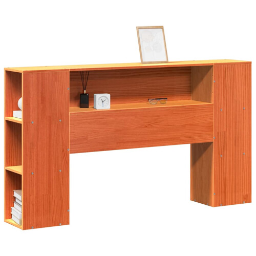 VidaXL vidaXL Headboard with Storage Bed Headboard Wax Brown 150 cm Solid Wood Pine