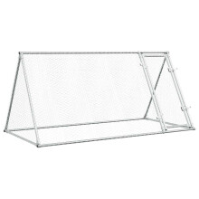 vidaXL Chicken Cage Farm Chicken Coop Chicken Run Cage Silver Galvanised Steel