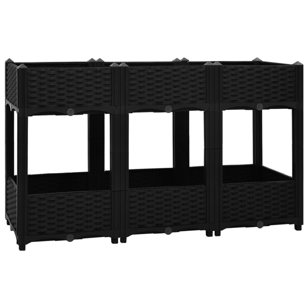 vidaXL Raised Bed Polypropylene Garden Planter Flower Box Pot Planting Bed