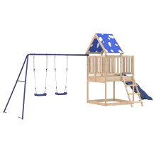 (solid pine wood) vidaXL Outdoor Playset Garden Playhouse Kids Playground Impregnated Wood Pine