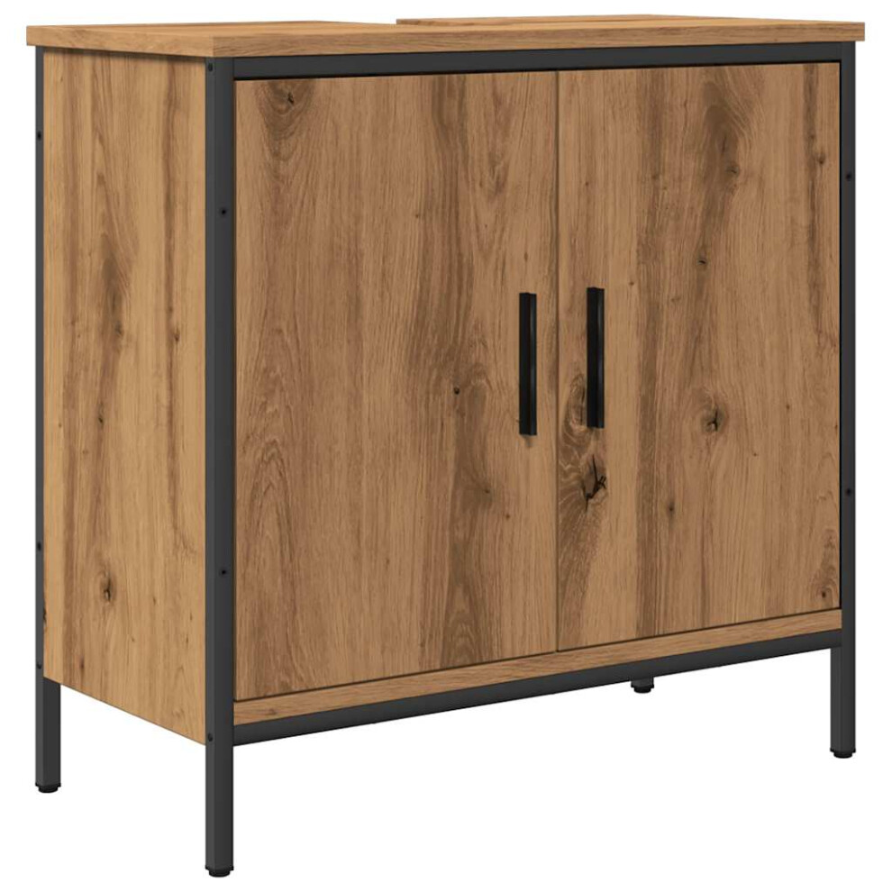 vidaXL Sink Cabinet Vanity Unit Storage Cupboard Artisan Oak Engineered Wood