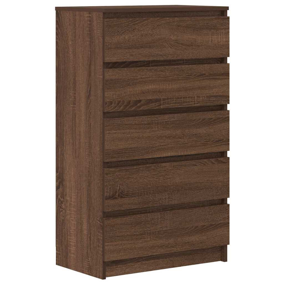 Vidaxl Brown ( Oak) Drawer Cabinet Engineered Wood Storage Cabinet Chest Multi Colours