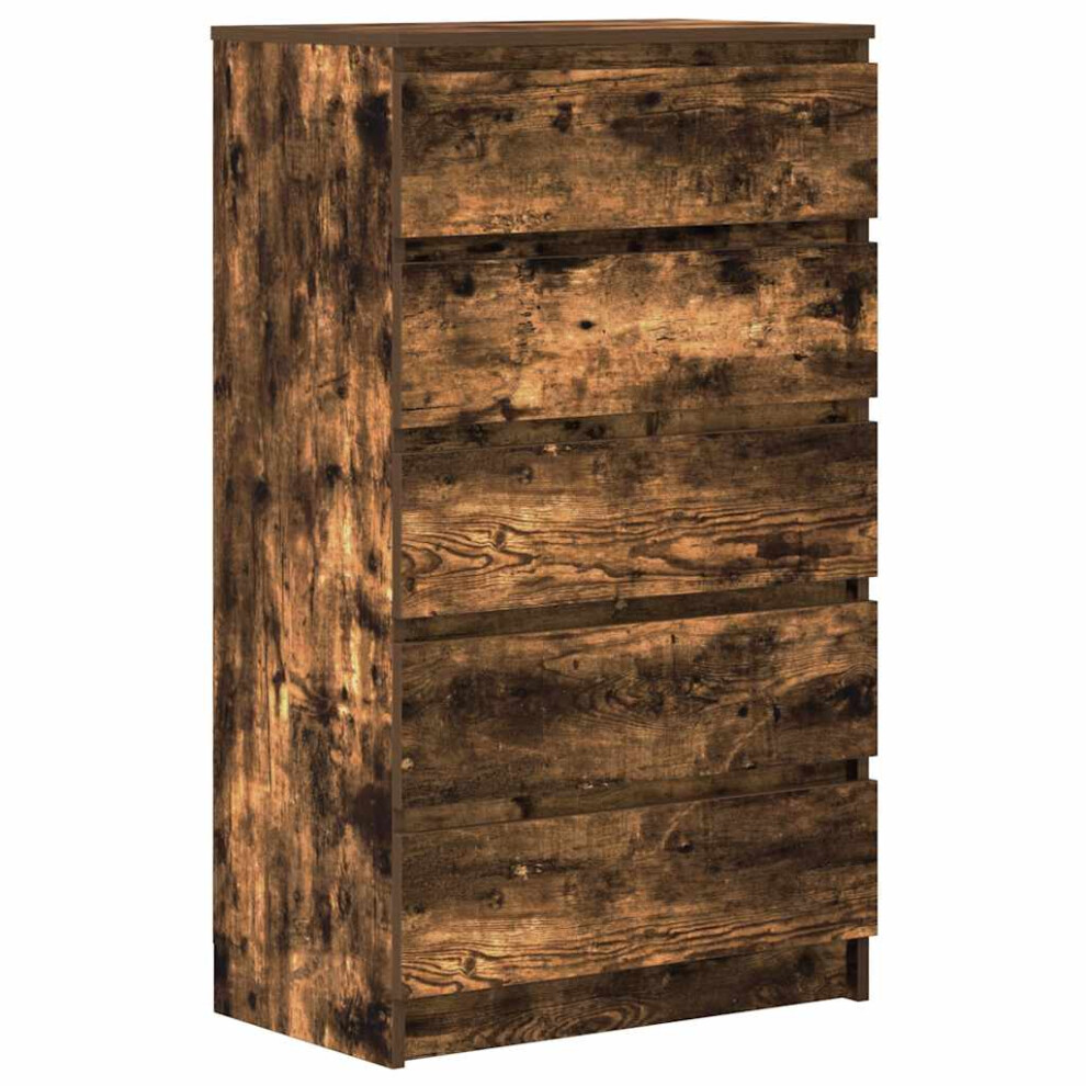 Vidaxl (Smoked Oak) Drawer Cabinet Engineered Wood Storage Cabinet Chest Multi Colours