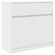 vidaXL Sideboard with Drawer White 80x34x76 cm Engineered Wood storage cabinet