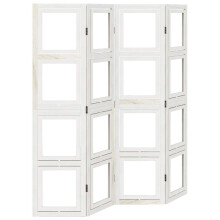(40 x 160 cm/ 4 piece) vidaXL Room Divider Panel Office Privacy Screen White Solid Wood Paulownia