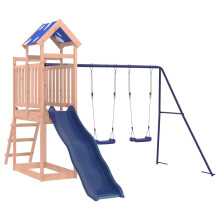 (solid douglas wood) vidaXL Outdoor Playset Garden Playhouse Kids Playground Impregnated Wood Pine