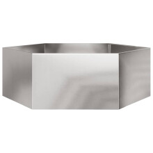 vidaXL Garden Planter Outdoor Flower Pot Planter Pot Hexagon Stainless Steel