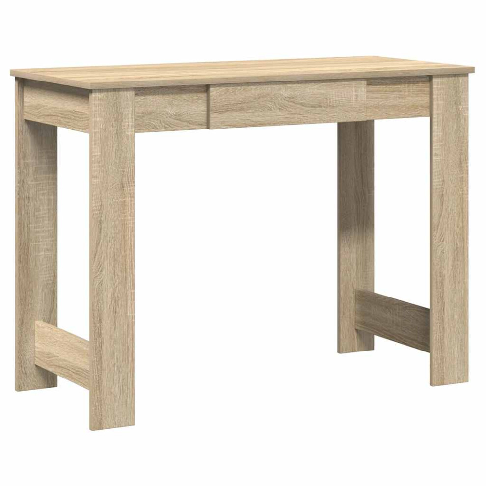 Vidaxl (Sonoma Oak) Desk Concrete Grey 100X45x75 Cm Engineered Wood Office Desk Study Desk