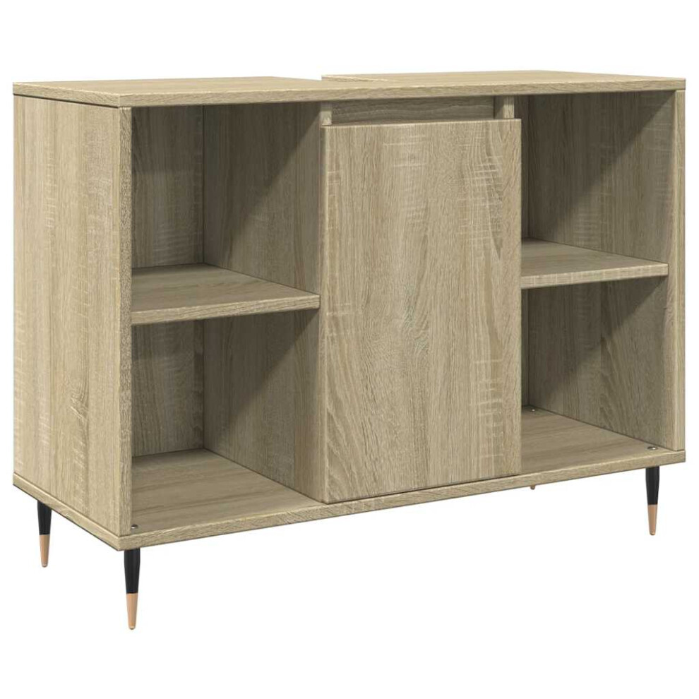 Vidaxl Bathroom Cabinet Storage Cabinet Vanity Unit Sonoma Oak Engineered Wood