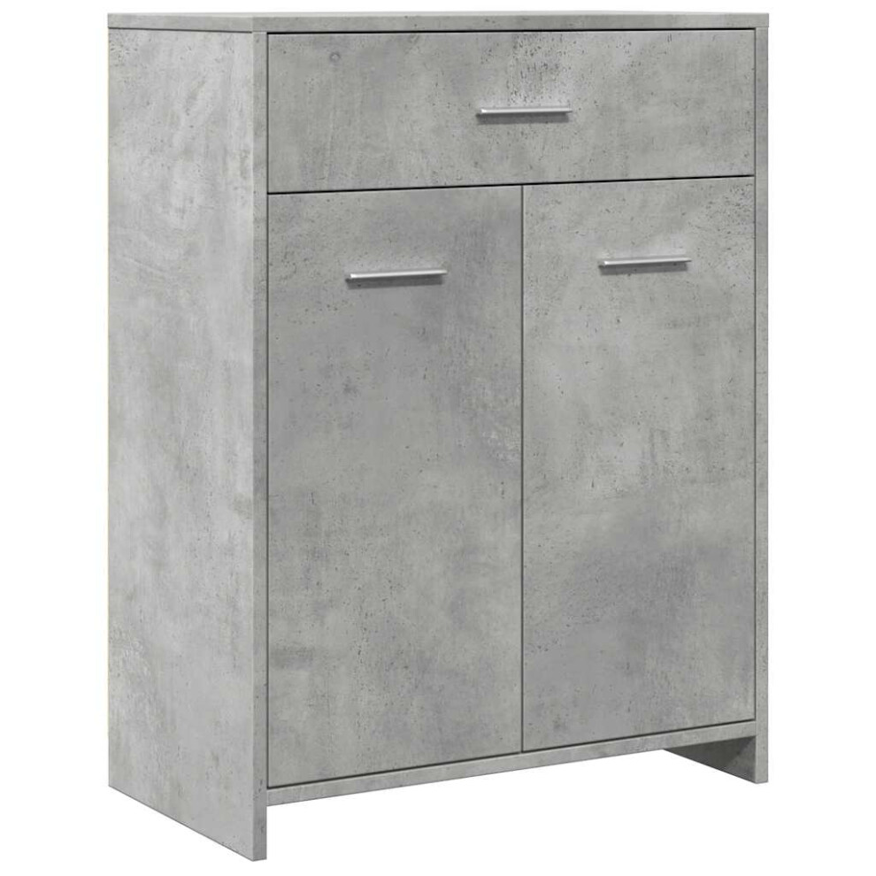 vidaXL Bathroom Cabinet Cupboard Vanity Unit Concrete Grey Engineered Wood