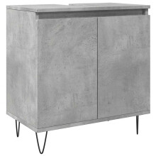 vidaXL Bathroom Cabinet Cupboard Vanity Unit Concrete Grey Engineered Wood